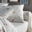 Drap housse uni coloris blanc en percale de coton fabriqué en France.